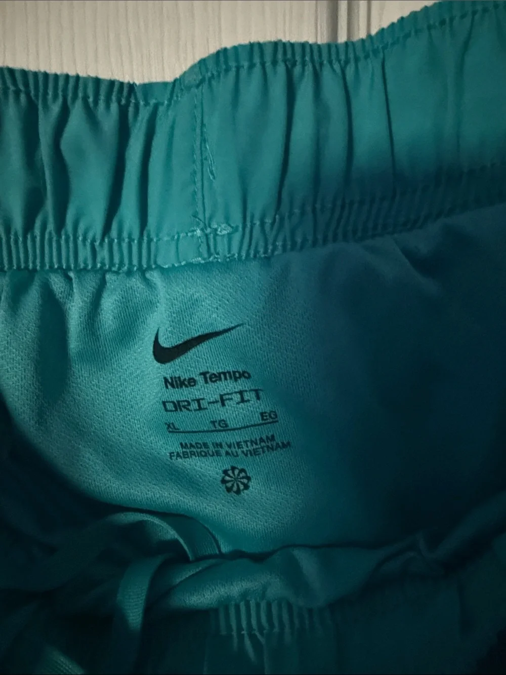 Nike Tempo Women's Teal Running Shorts with White Trim XL